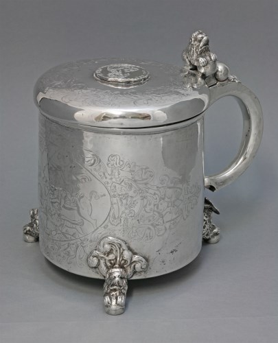 Lot 57 - A Norwegian silver peg tankard