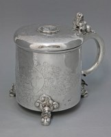 Lot 57 - A Norwegian silver peg tankard