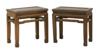 Lot 388 - A pair of hardwood Stools