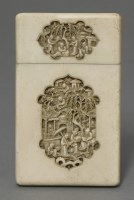 Lot 261 - A Canton ivory Card Case