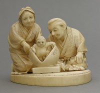 Lot 463 - An attractive ivory Okimono