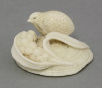 Lot 471 - A finely carved ivory Netsuke