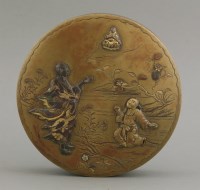 Lot 432 - A mixed metal brass Box and Cover