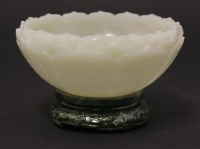 Lot 151 - A pale-green jade Bowl