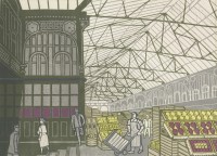 Lot 287 - Edward Bawden RA (1903-1989)
'COVENT GARDEN FOREIGN FLOWER MARKET' 
Linocut