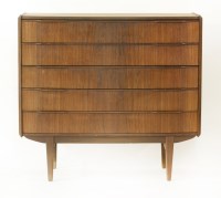 Lot 610 - A Danish teak five-drawer chest