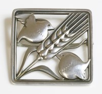 Lot 32 - A sterling silver brooch by Georg Jensen