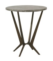 Lot 492 - A marble top lamp table