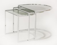 Lot 534 - A nest of chrome tables