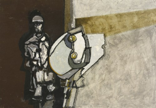 Lot 399 - David Carr (1915-1968)
MAN AND MACHINE
Oil on board
53 x 76cm