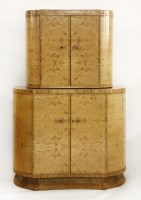 Lot 107 - An Art Deco bird's-eye maple and walnut cocktail cabinet