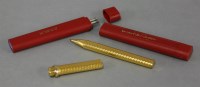 Lot 41 - A Cartier gold-plated 'Vendome' ball pen