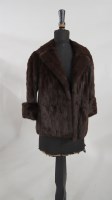 Lot 161 - A Canadian squirrel brown fur jacket with cuff sleeves