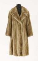 Lot 158 - A mid-length light golden brown mink fur coat
