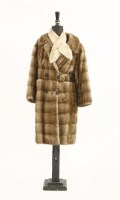 Lot 169 - A blonde mink fur mid-length coat