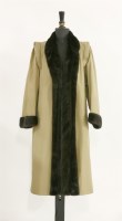 Lot 172 - A lady's full length mink-lined gaberdine raincoat