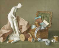 Lot 407 - Gerald Norden (1912-2000)
LADY WITH SEWING BASKET
Signed and dated '63