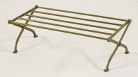 Lot 1212 - An Edwardian folding brass luggage stand