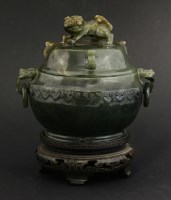 Lot 167 - A jade Censer and Cover