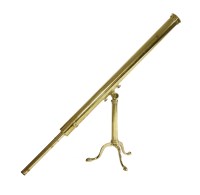 Lot 95 - A brass library telescope