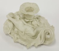 Lot 31 - An interesting Parian Chamber Candlestick