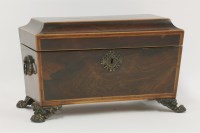 Lot 77 - A rosewood tea caddy