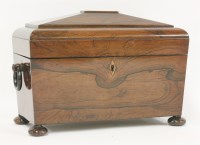 Lot 79 - A rosewood tea caddy