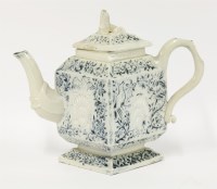 Lot 2 - A rare scratch blue salt-glazed Teapot and Cover