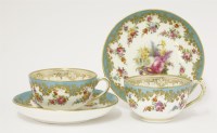 Lot 20 - A matching pair of Nantgarw Tea Cups and Saucers