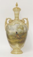 Lot 39 - A large Royal Worcester Vase and Cover