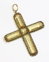 Lot 267 - A Regency topaz Latin style cross