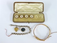 Lot 65 - A broken gold bangle