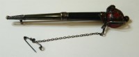 Lot 16 - A silver Scottish hardstone Claymore brooch