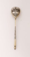 Lot 23 - A Russian silver gilt and niello spoon