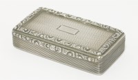 Lot 247 - A William IV silver snuff box