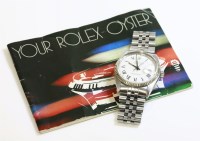 Lot 525 - A gentlemen's stainless steel Rolex Oyster Perpetual Datejust watch