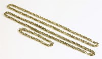 Lot 473 - A 9ct gold Byzantine suite