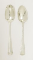 Lot 110 - A set of six George II Irish silver hanoverian pattern dessert spoons