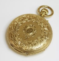 Lot 322 - An 18ct gold top wind hunter pocket watch