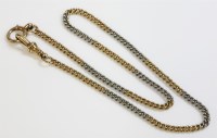 Lot 393 - An Art Deco gold and platinum watch chain