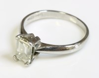 Lot 514 - A platinum single stone diamond ring