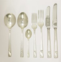 Lot 78 - A silver community pattern flatware service
