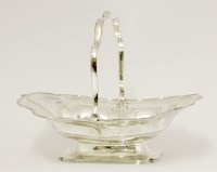Lot 152 - A silver swing handled cake basket