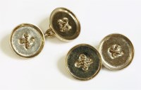 Lot 490 - A pair of 9ct gold chain-link cufflinks