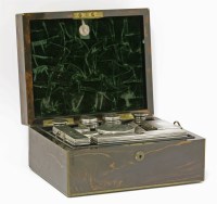 Lot 122 - A Victorian brass bound coromandel toilet box