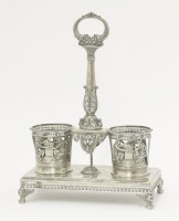 Lot 44 - A French silver cruet stand
