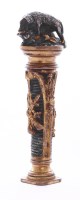 Lot 212 - A parcel gilt bronze desk seal