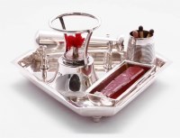 Lot 71 - A silver desk seal compendium
