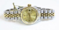 Lot 526 - A ladies' bicolour Rolex 6917 Oyster Perpetual watch