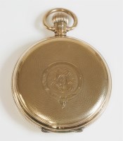 Lot 346 - A 9ct gold Waltham full hunter pocket watch